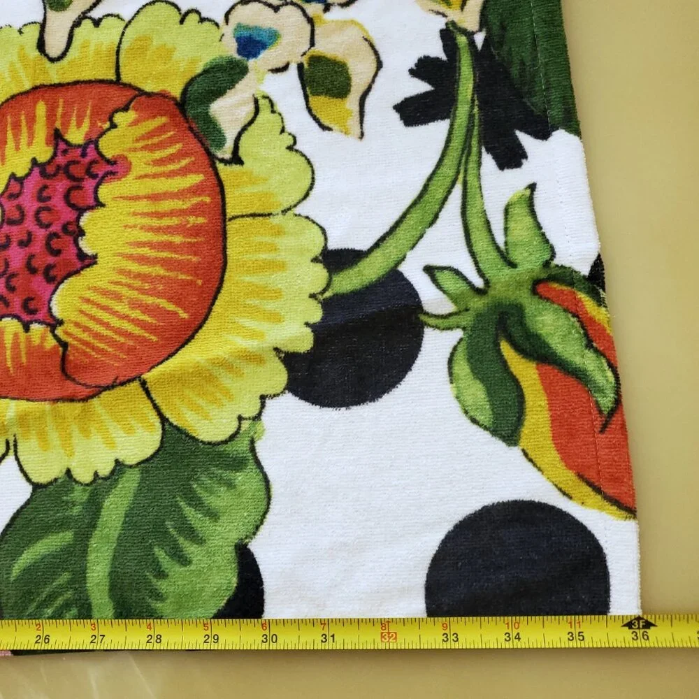 Desigual Botanical Floral Polka Dot Beach Bath Towel - New